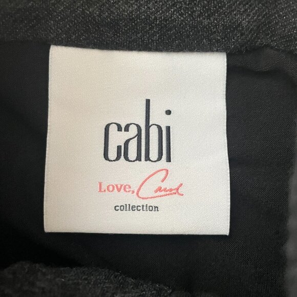 Cabi Jacket Womens Small Charcoal Gray Zip Front with Mesh Back Detail and Belt - Picture 8 of 9